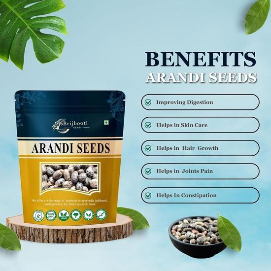 Birju Mahavir CASTOR SEEDS/ARANDI KE BEEJ - 100 GM