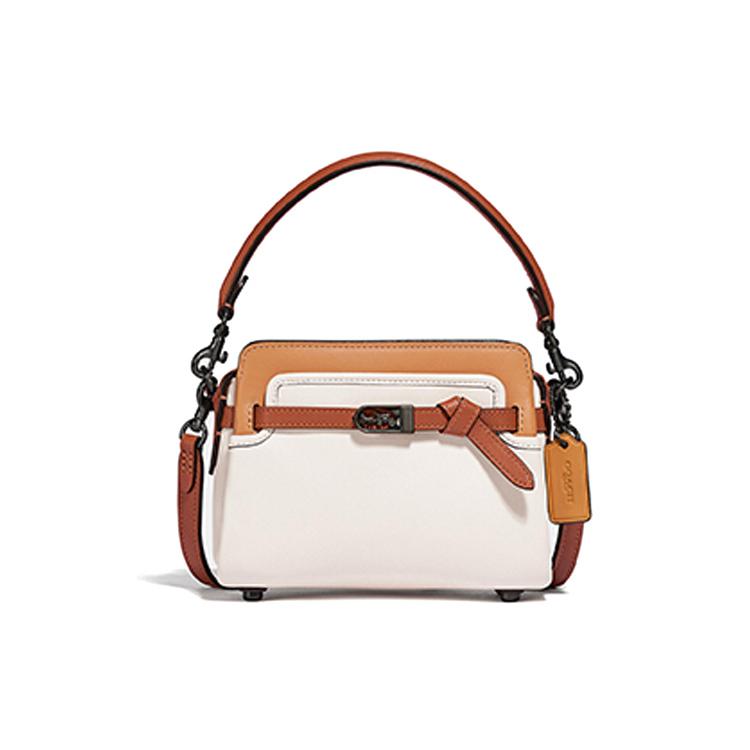 COACH Leather One Shoulder Crossbody Handheld Crossbody Bag Small Womens