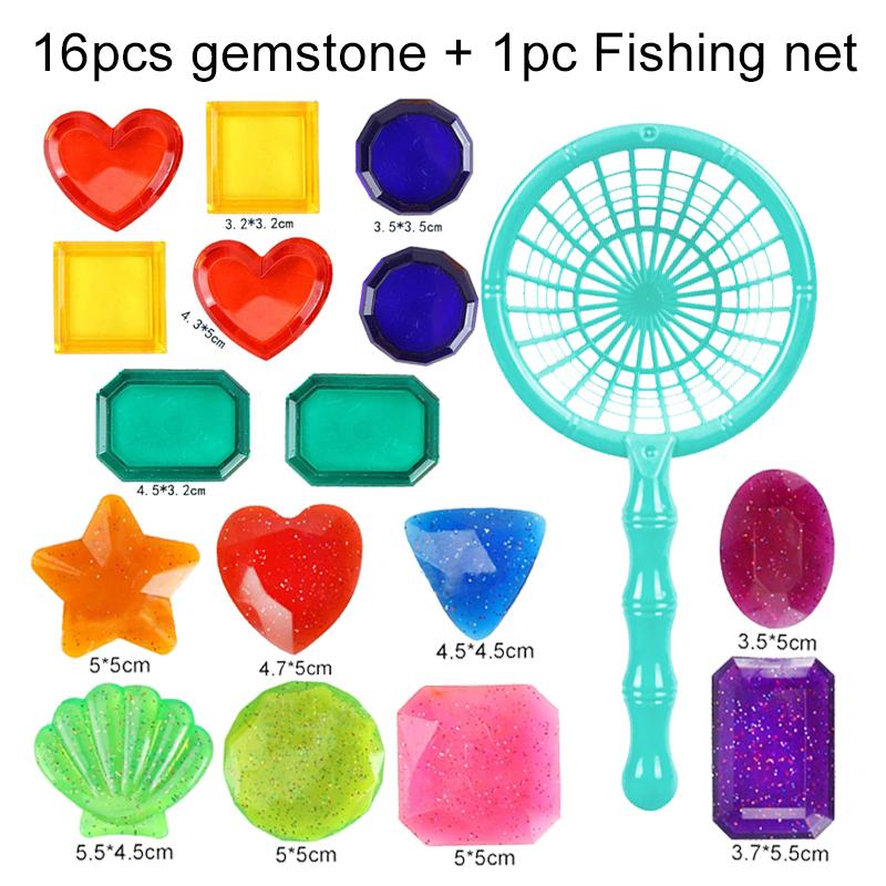Children Colored Plastic Gem Simulated Goldfish Fishing Pool Accessories Water Play Outdoor Sports Swim Pool Decoration TMZ