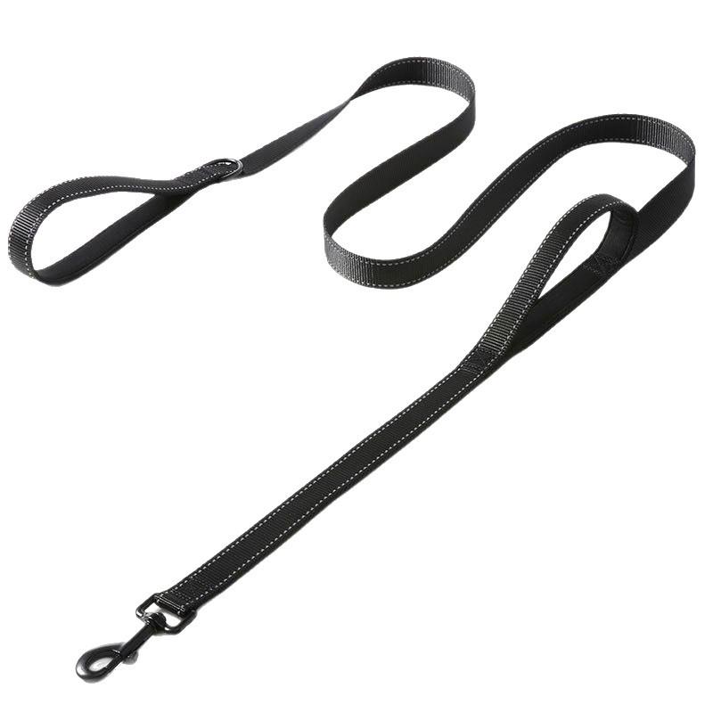 Reflective Dual-Handle Shock-Absorbing Dog Leash for Large & Medium Dogs