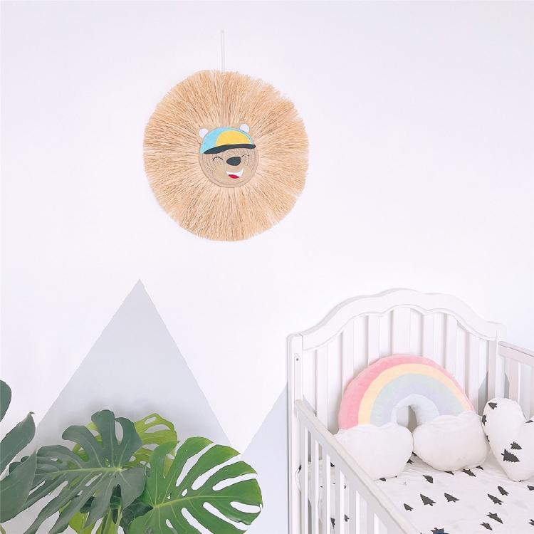 Cartoon Woven Wall Hanging Handmade Raffia Home Children Room Decor Bohemian