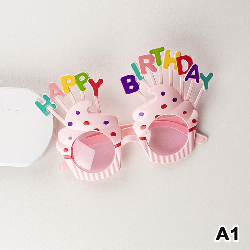 Party Fun Birthday Glasses Photo Props Plastic Decorative for Memorable Occasions