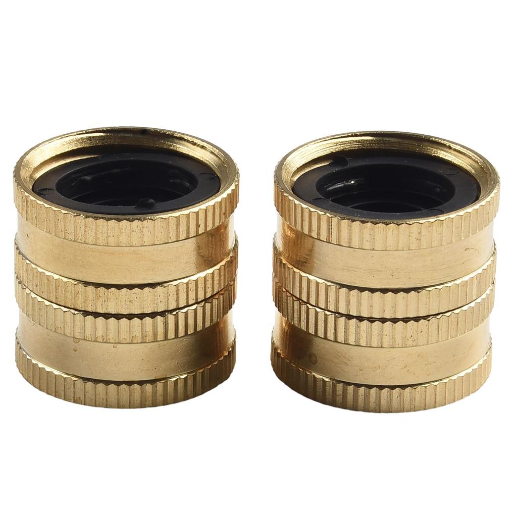 3/4 Inch Solid Brass Female-Female Water Hose Connector for Standard US Garden Hoses and Outdoor Irrigation Accessories