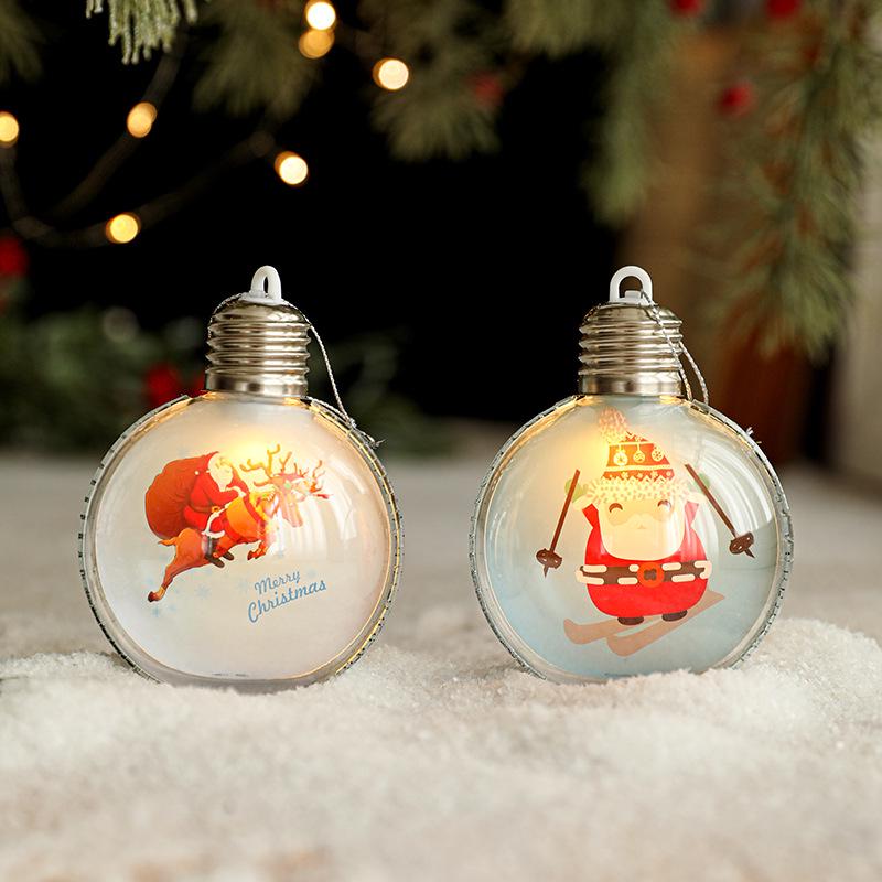 Creative Santa Claus Transparent Christmas Tree Hanging Ornament