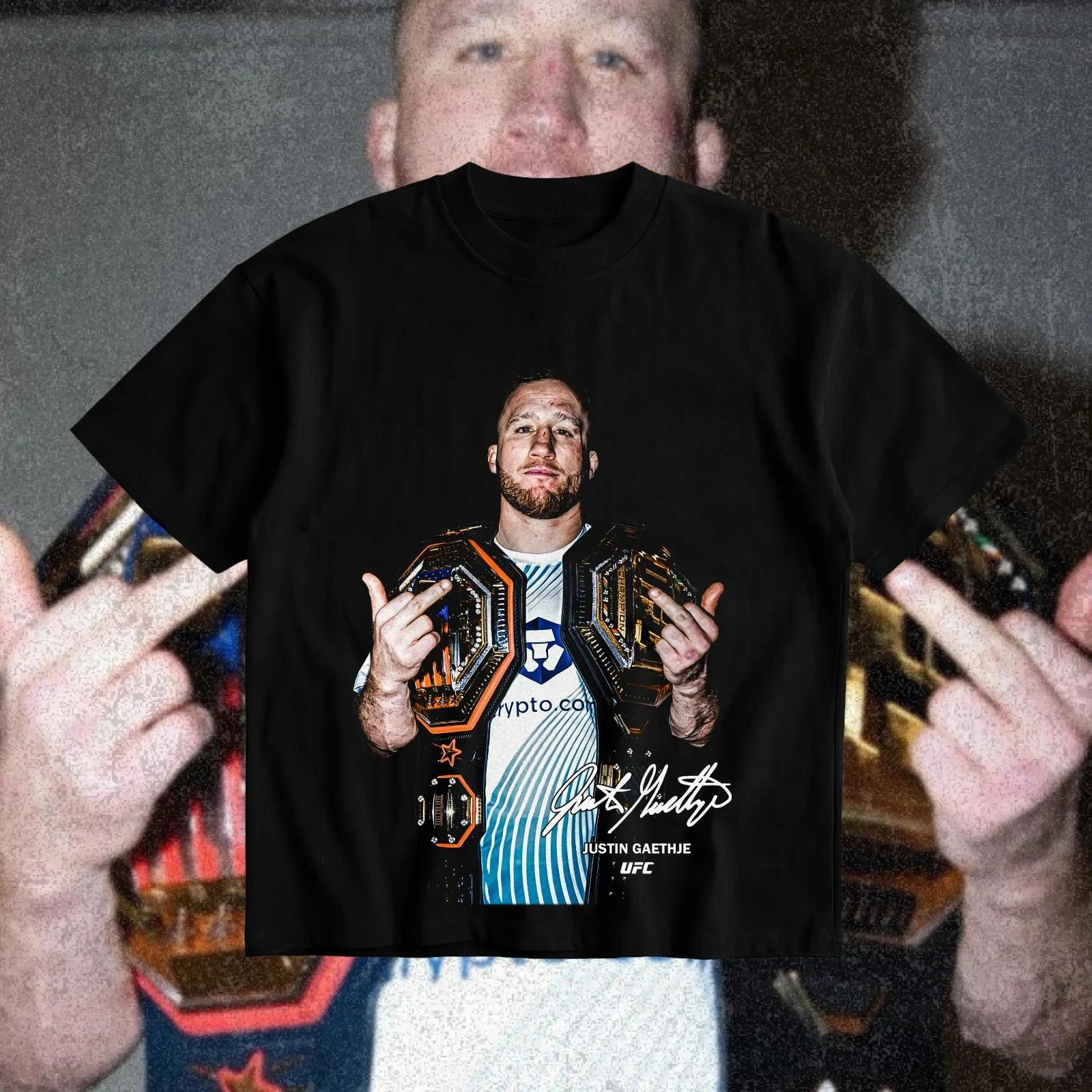 Justin Gaethje UFC Freedom 250 Heavy Cotton T-Shirt Justin Gaethje Graphic Tee U XXL
