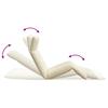 Foldable Sun Lounger Cream 175 X 54 X 8.5 Cm Oxford Fabric