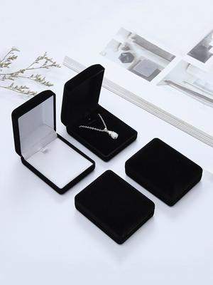 1pc Portable Fabric Necklace Storage Box,Simple Random Color Storage Container For Jewelry Valentine Day Back To School