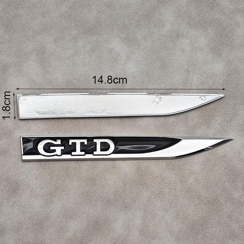 2026 New For VOLKSWAGEN VW 2Pcs Red Black Metal Logo GTD Emblem Car Fender Side Badge For Volkswagen VW Golf 7 6 5 4 MK4 Polo Je