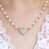New pearl necklace versatile simple accessories classic diamond-encrusted fashion high-end light luxury niche sweater chain necklace