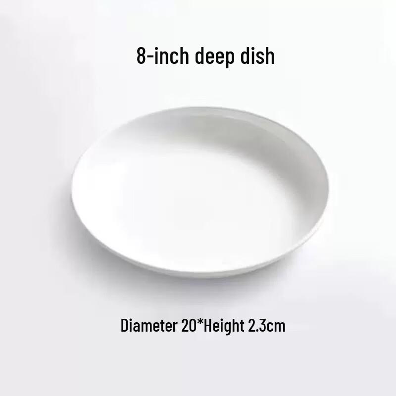 Ruhan Melamine Round Dinner Plates (Pack of 10)