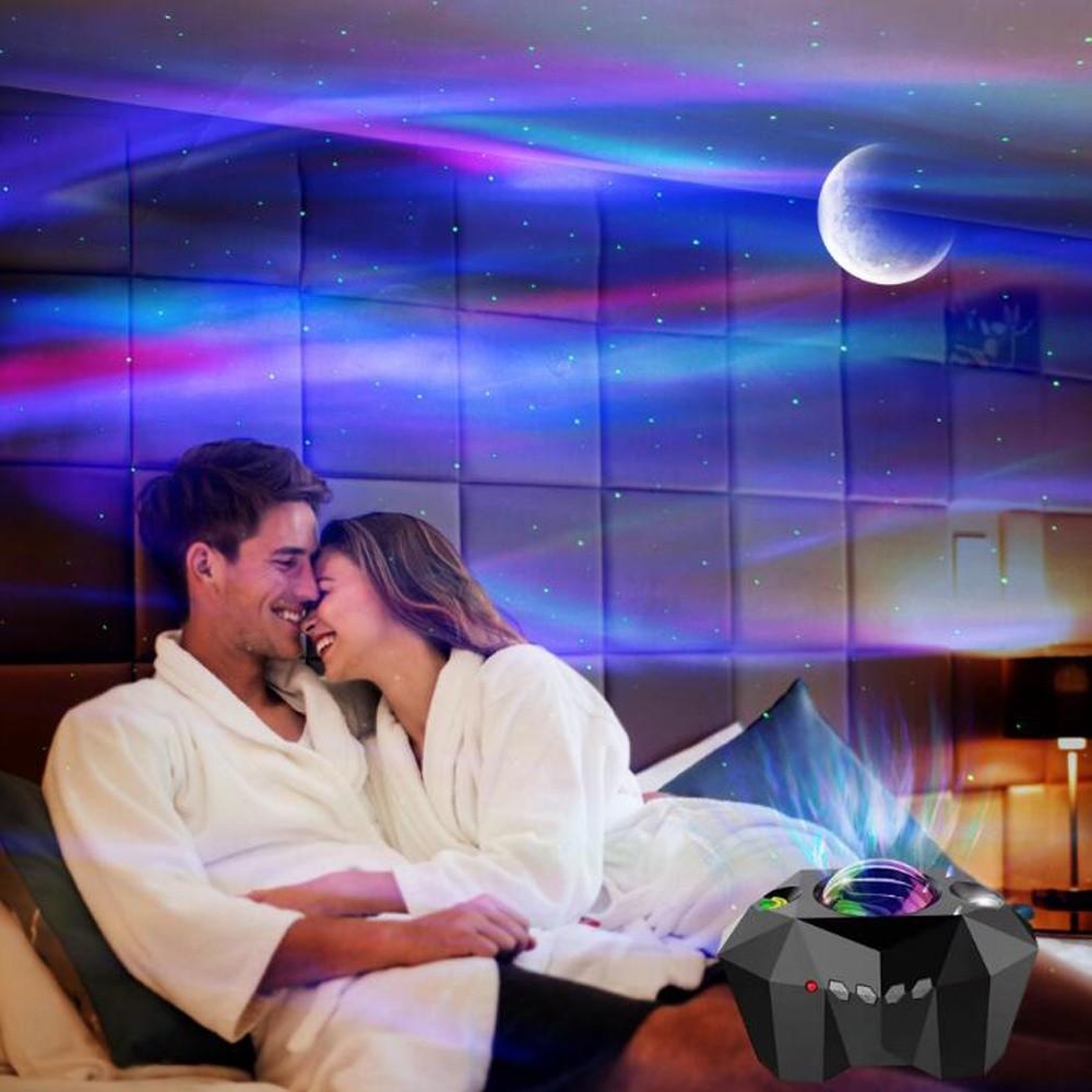 Galaxy LED Moon Star Cloud Projection Device Bedroom Decor Atmosphere Night Light Aurora Starry Sky Colorful Laser Projector