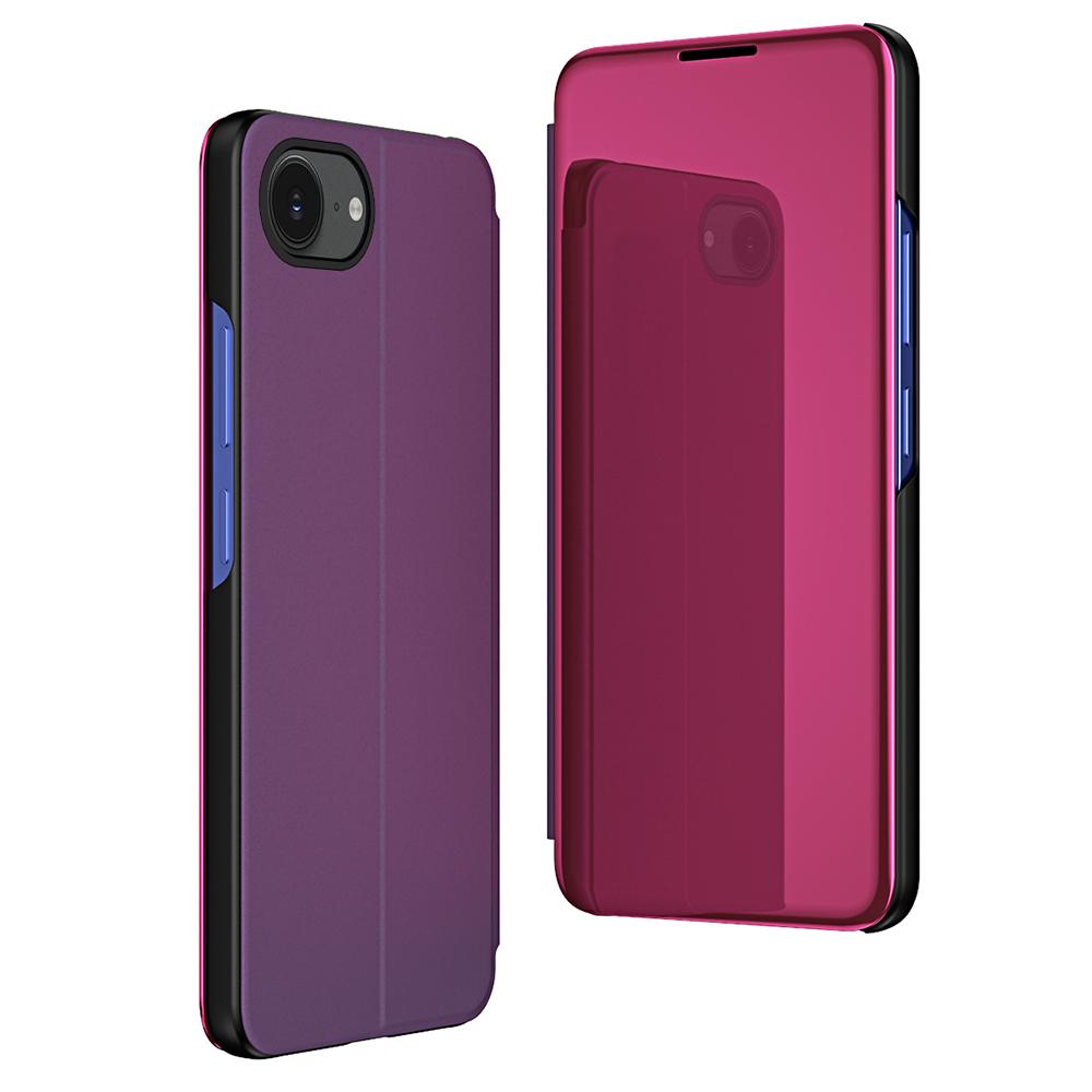 

Для iPhone 16e Чохол з віконцем для перегляду, підставкою, шкіряний відкидний чохол для телефону Purple