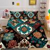 Set Biancheria da Letto Colorato Stampa Fiori 3D King Size Set Copripiumino Donna Set Letto in Poliestere Copri
