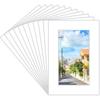 Prudiut 15 Pack 8x10 White Picture Mats, Frame Mattes for 5x7 Pictures Photo Frame Mat Core Bevel Cut Mat Board Show Kit for Photos, Prints, Artworks