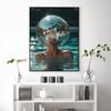 Disco Ball Pool Print Preppy Trendy Wall Art Pictures Girly Dorm Room Decor Funky Black Silver Swimming Canvas Painting Decor