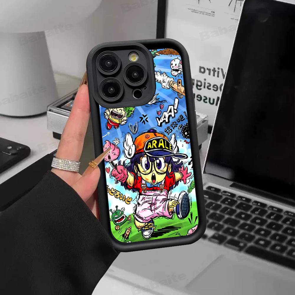 Cartoon Dr Slump Arale Silicone Soft Phone Case For IPhone 17 16 14 13 12 11 15 Pro Max Plus Air Cover