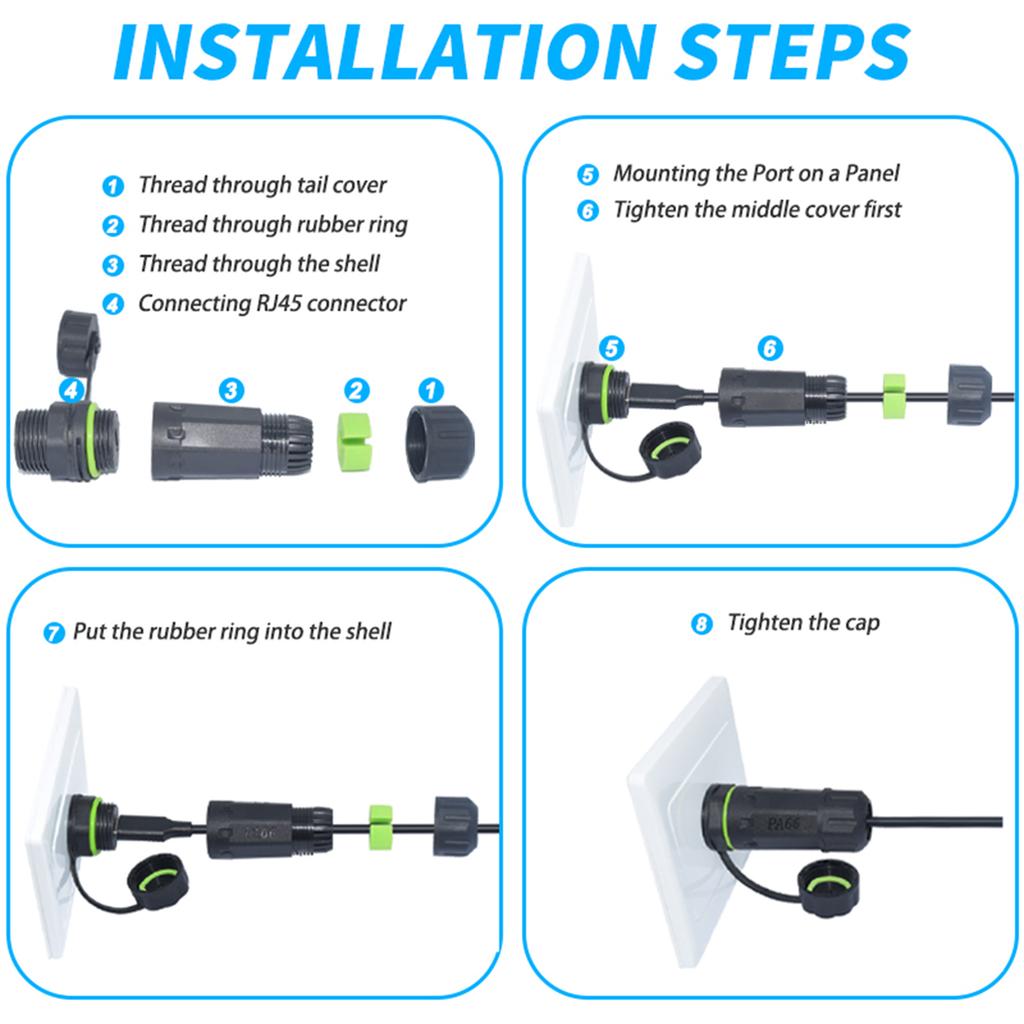 Highly Speed USB3.1 Type C Female to Female Connector for Secure Outdoor Application Reliable Connection in All Weather