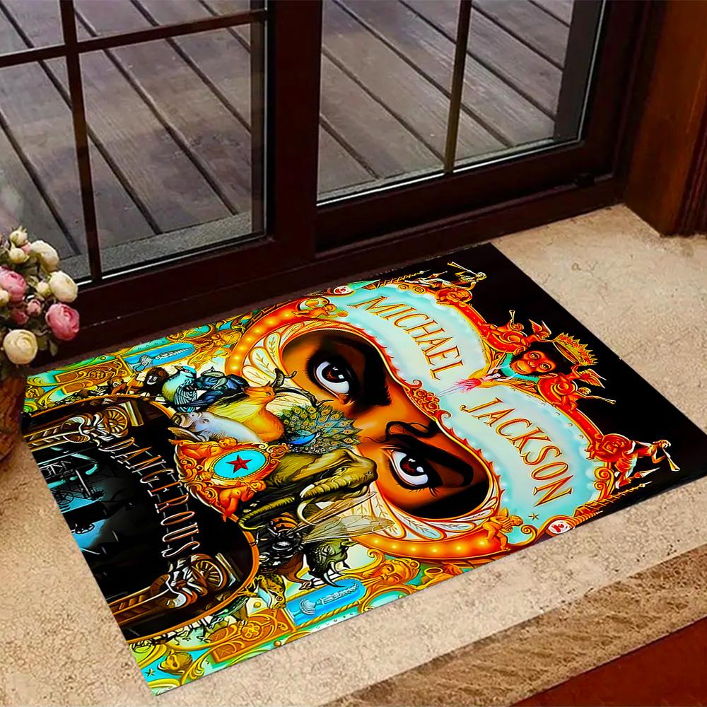 Michael Jackson Dangerous Tour Carpet Suitable for Foyer Balcony Hallway Game Room Anti-slip Rug Decorate Offices Spiritual Gift