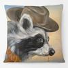 Oil Painting Animals Dachshund Dalmatian Basset Hound Dog Cat And Pheasant Print Cushion Cover Pillow Case