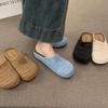 Thick-soled Cloth Hollowed-out Ken Shoes, Slippers, Outer Wear, Spring and Summer, One Pedal Out, Slippers, Bag Head, Half-drag Lazy Shoes