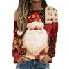 Dam Toppar Dam Långärmad Sweatshirt Casual Rundhals Lös Passform Pollover Fleece Toppar