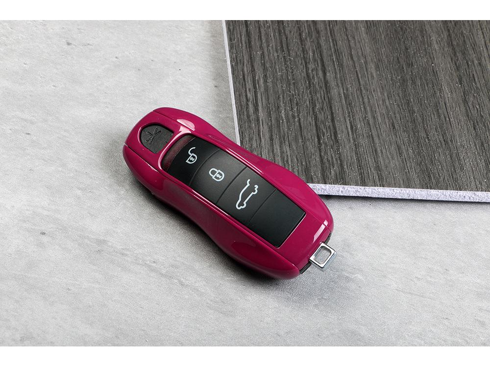 Porsche Key Shell for Cayenne, Macan, 911, Panamera, 718, Taycan - Starlight Gem Red