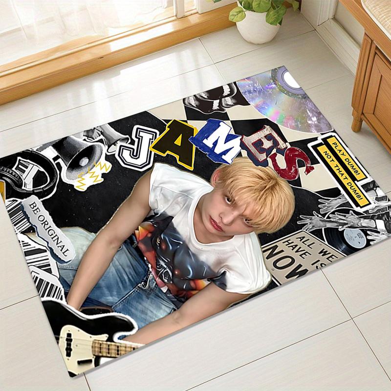 Music Rebellion Carpet For Playroom Bedroom Living Room Sofa Home Decorkids Game Area Rug Nonslip Floor Mat