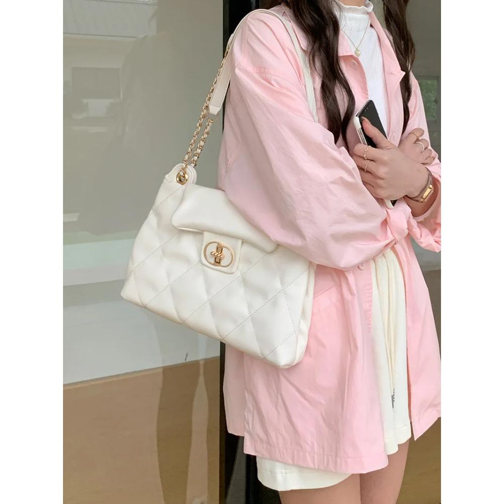 Brand Luxury Designer Bags For Women Simple Commuting Female Tote Bag High Quality PU Leather Lage Capacity Shoulder Bag