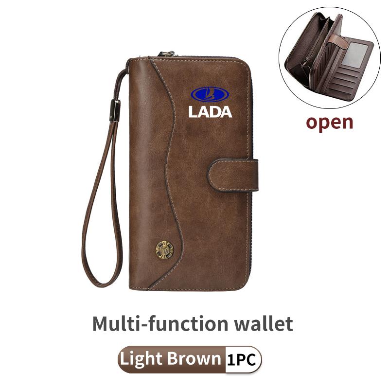 Car PU Leather Vintage Snap Closure Clutch Bag Storage Pouch For Lada Priora Sedan Sport Kalina Granta Vesta Niva Largus Vaz