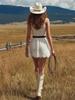 2026 Trendiges ärmelloses besticktes Langkleid im Urlaubsstil mit Kragen für Damen