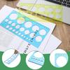 5 PCS Circle Template Plastic Circle Stencil Template Multi-Function Circles Oval Measuring Templates Measuring Geometry Ruler Formwork Drawings