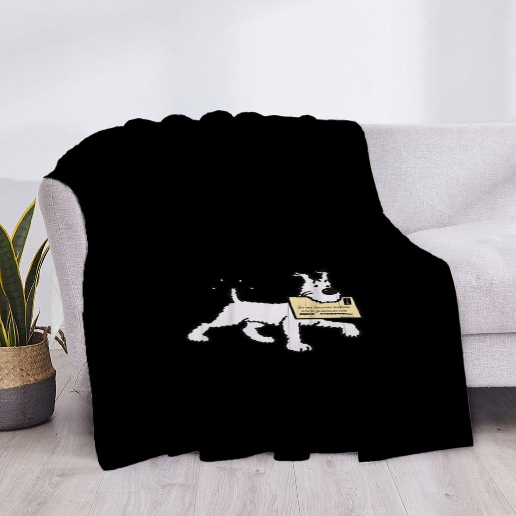 for Tintin Sofa Blanket Plaid Luxury Cover Fluffy Soft Blankets & Throws Throw Knee Microfiber Star H Anime Child Cute Home