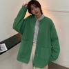 Autumn/Winter 2023 Women's Korean Style Solid Color Button Hoodie Cardigan - Versatile, Lightweight, and Simple Design