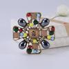 Retro Baroque Exaggerated Cross Brooch - Multifunctional Fashion Accessory