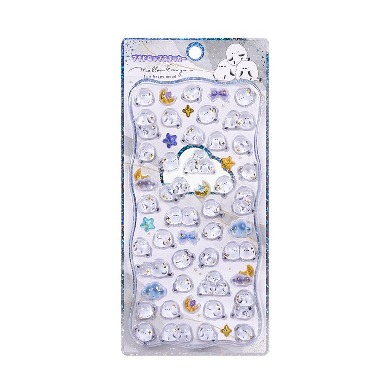 Cartoon 3D Embossed Crystal Children's Stickers Cat and Bunny DIY Decorative Phone Puzzle Reward Stickers