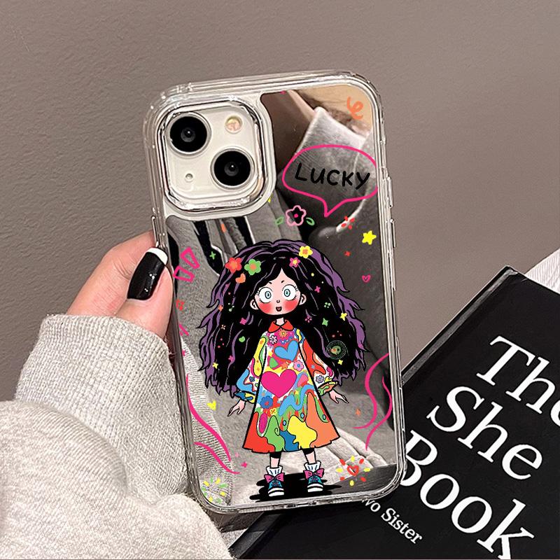 Luxury Make UP Mirror Phone Case For iPhone 11 13 16 Pro Max 14 15 12 16 Plus XR X XS 16promax 15promax Cute Girls Covers Funda