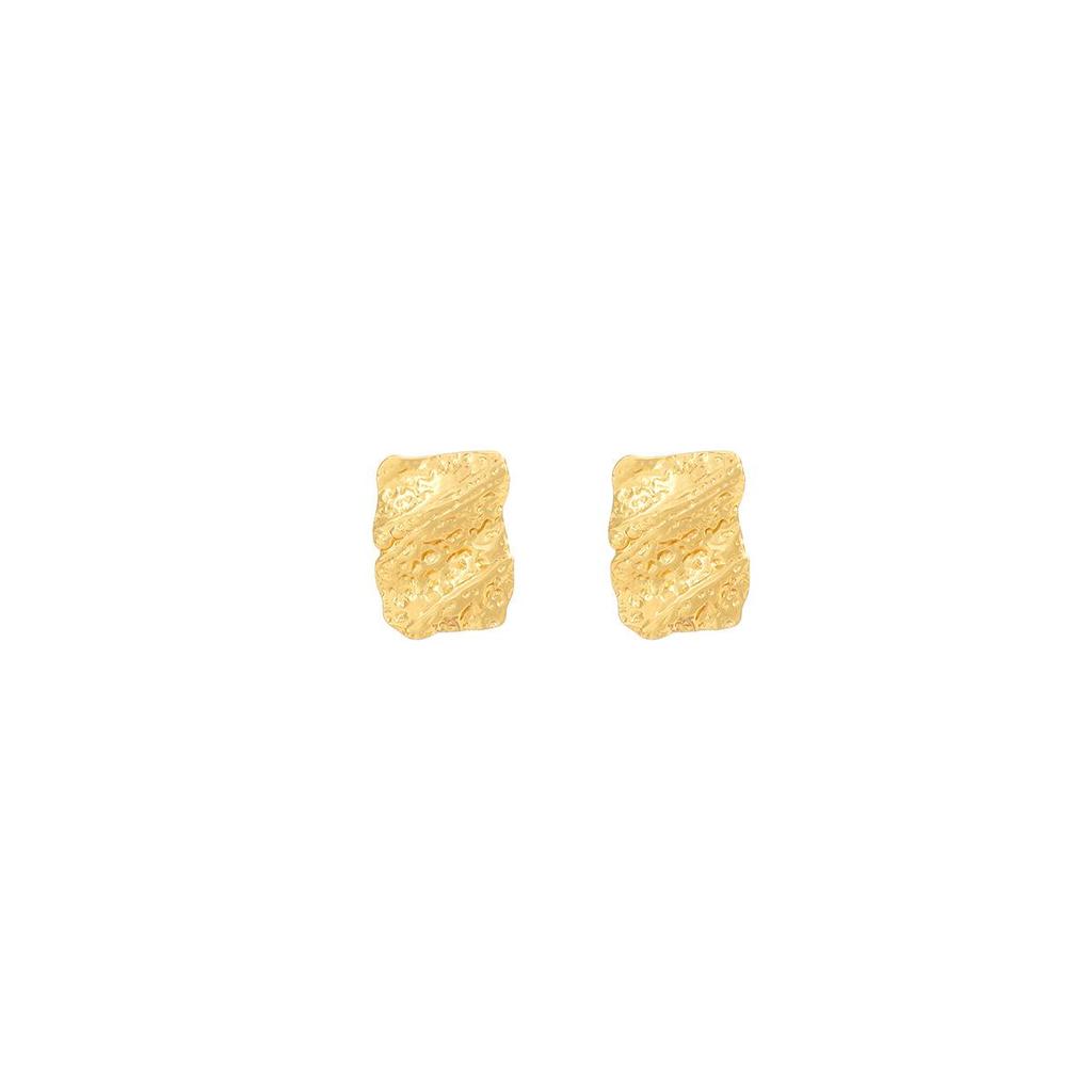 Women's Irregular Heart Star Stud Earrings: Elegant European & American Luxury Metal Style
