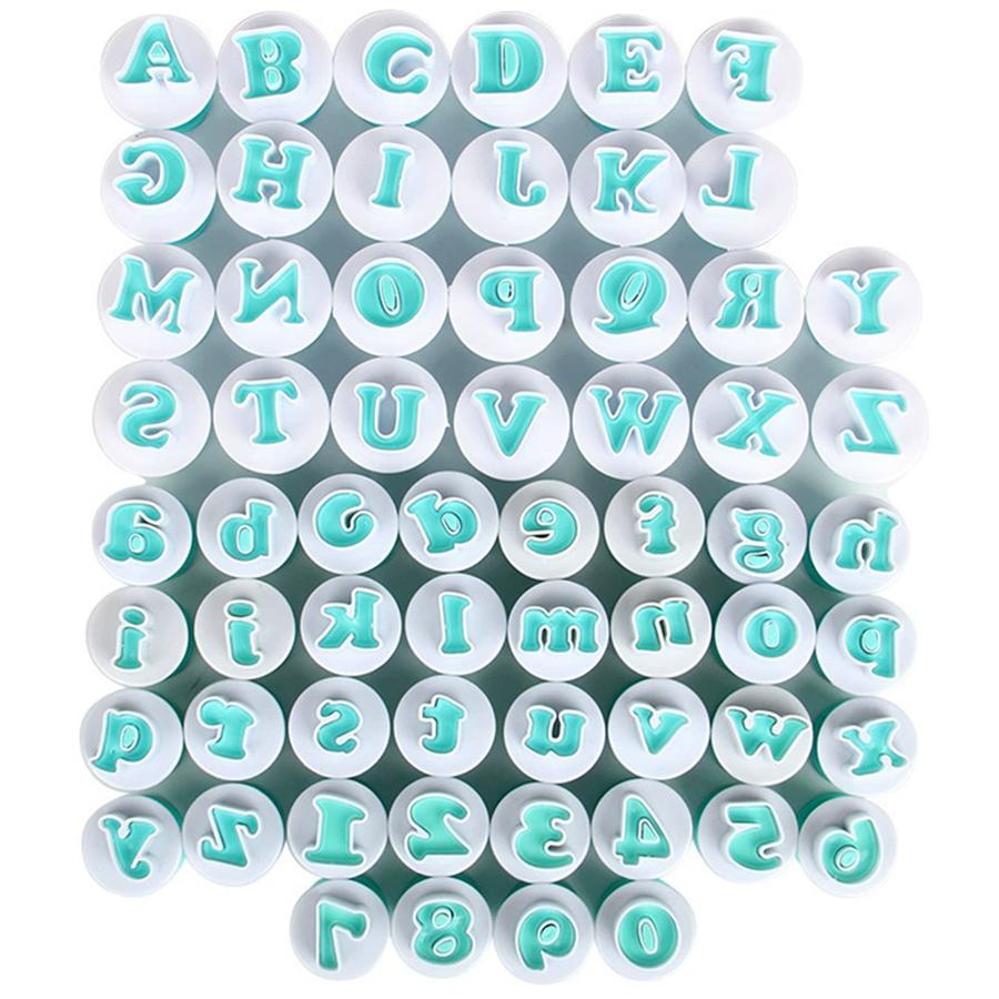 Alphabet/Number Cookie Cutters Set - Plastic Biscuit Molds for Baking, Cake Decorating, Birthday Party & DIY Crafts