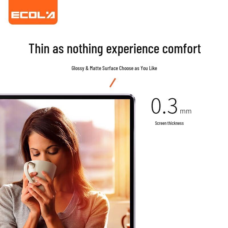ECOLA Anti-Blue Light & Anti-Glare Screen Protector