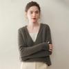 Autumn Winter Cashmere Color Block Hooded Sweater - Women's Two-Piece Style