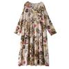 DIMANAF New 2026 Women Plus Size Spring Summer Beach Long Dress Loose Oversize Maxi Floral Print Lady Fashion