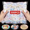 500/300/100 Pcs of Elastic Food Cling Film - Stretchable Transparent Dish Cover - Multi-purpose, Odorless Kitchen Cling Film, Anti Fly and Dust-proof