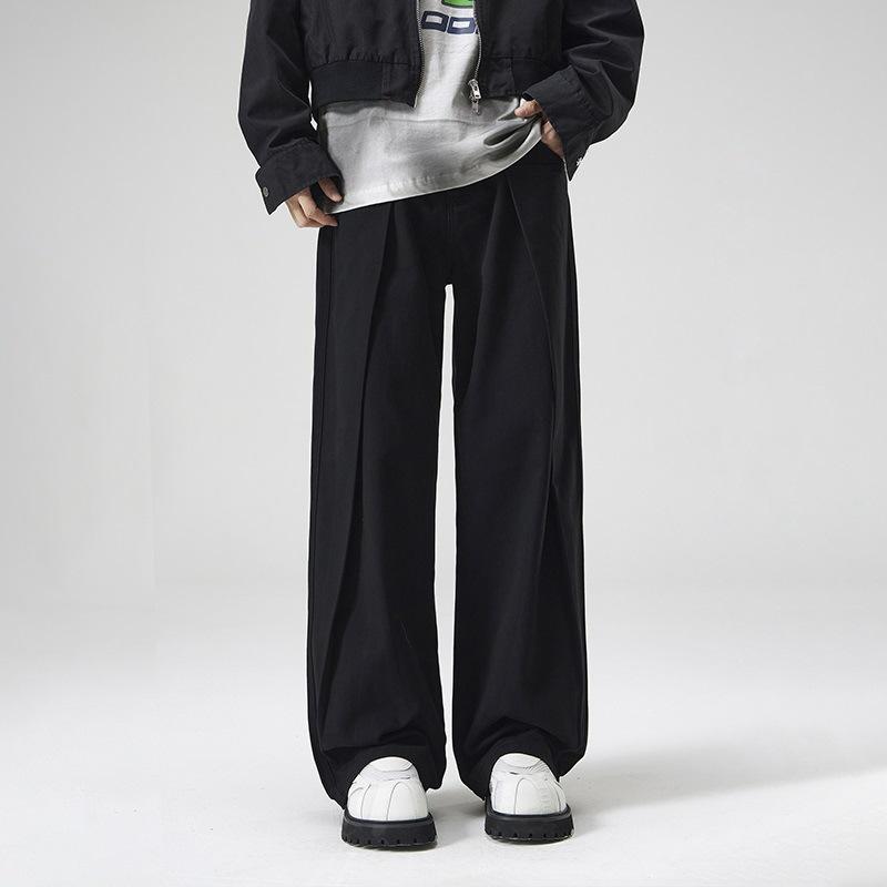 

Американские брюки тяжеловесы для мальчиков на весну и лето Новые драпированные прямые джинсы широкого кроя 2XL