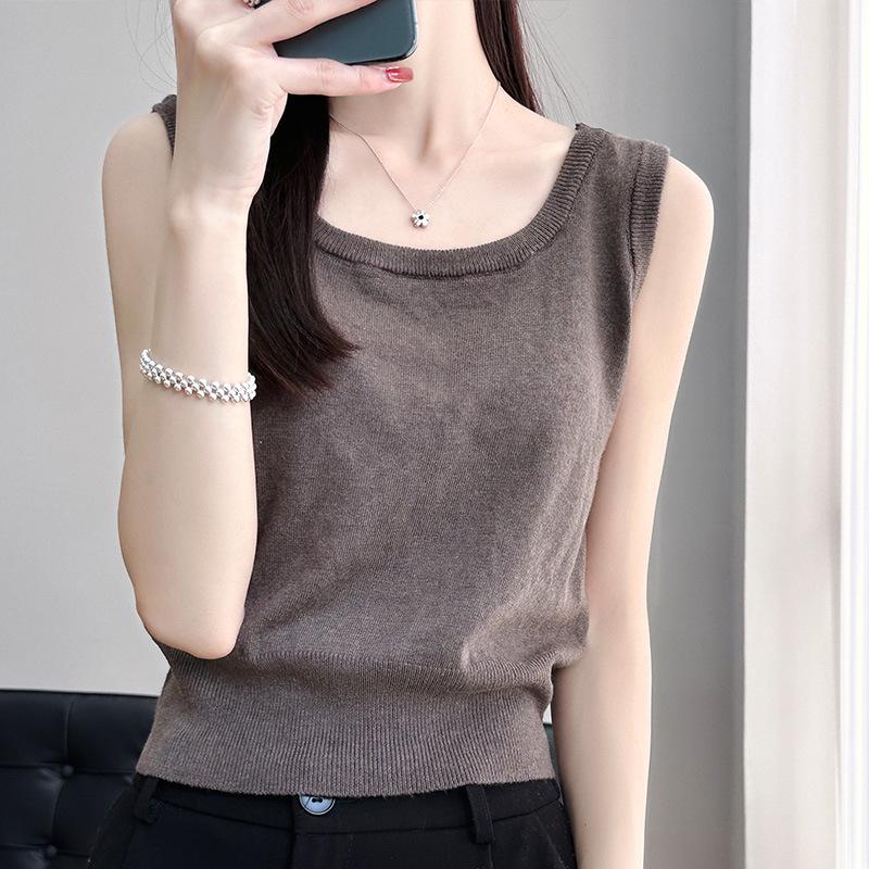 2025 Women's Slim Fit Beaded Camisole Vest for Spring/Summer