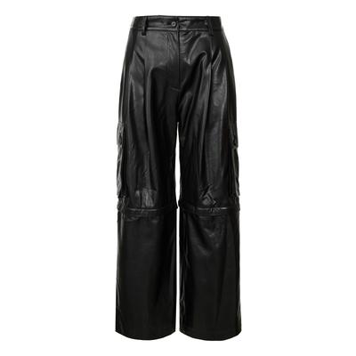 DRAE Two Way Banding Leather Pants_Black
