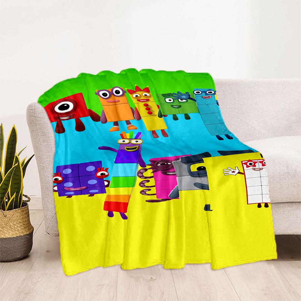 Numberblocks Blanket Soft Warm Cozy Suitable for Office Office Chair Seaside Four Seasons Multipurpose Digital Print