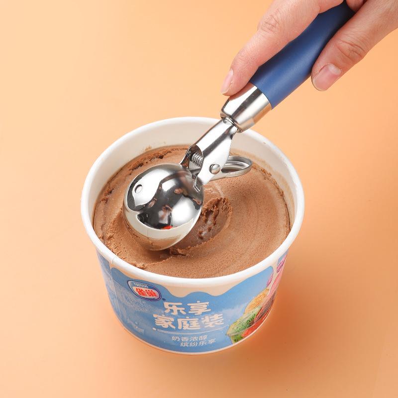 304 Stainless Steel, Ice Cream Scoop, Elastic, Ice Cream Scoop, Fruit Scoop, Watermelon Scoop, DIY Household, Summer Kitchen Small Tool