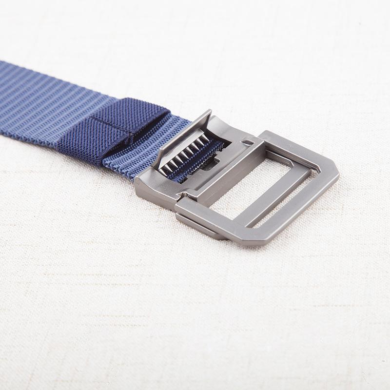 Double-Ring Buckle Nylon Belt for Women Men Alloy Buckle Metal Webbing Belts Outdoor Work Student Military Tactical Unisex Waist