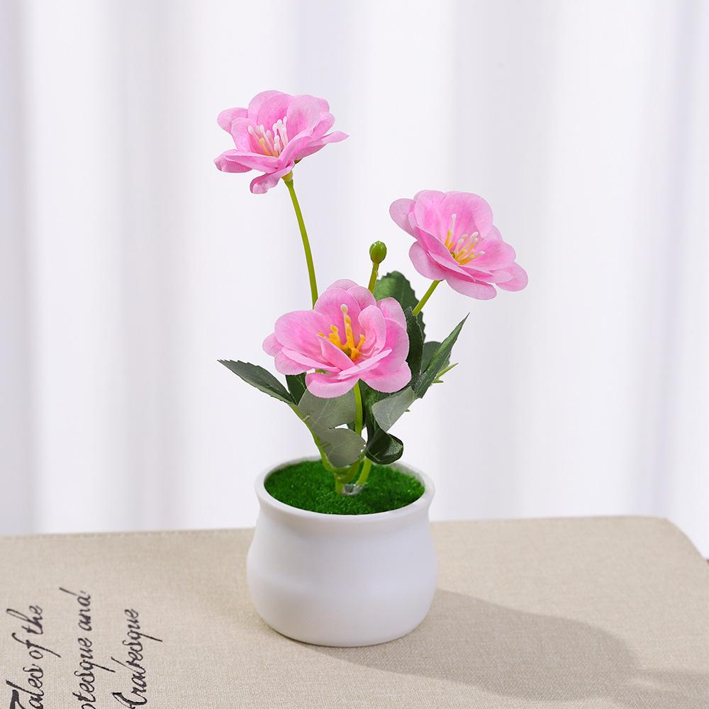 1Pcs Artificial Potted Plant Decoration 14cm Fake Plant Ornament for Home Table Bedroom Decor DIY Crafts Ornament Accessories