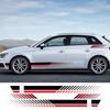 4pcs Car Stickers Side Stripe Vinyl Film Auto DIY Decoration Decals For  A3 8p 8v A4 B8 B6 B7 B9 B5 A5 A6 Car Accessories